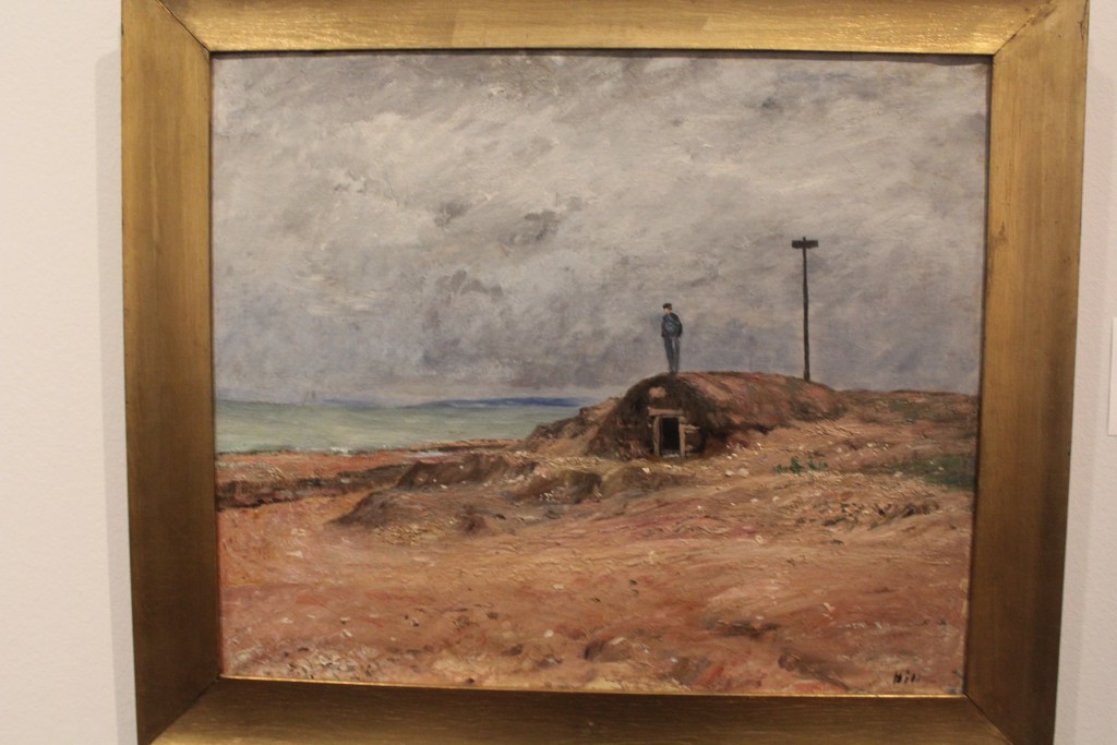 Carl Fredrik Hill: Jordkælder med figur, Luc-sur-Mer, 1876. Olie på lærred, 