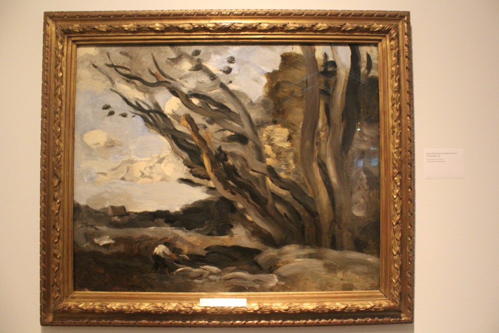 Jean-Baptiste Corot 1796-1875: Vindstød,u.å.. Olie på lærred, 82 x 100 cm. Nationalmuseum Stockholm. Photo 27. november 2015 by Erik K Abrahamsen