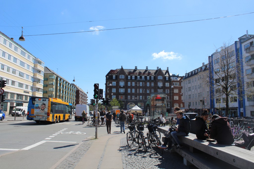 Christianshavn Square. At left street Torvegade which lead to Island Amager in the background