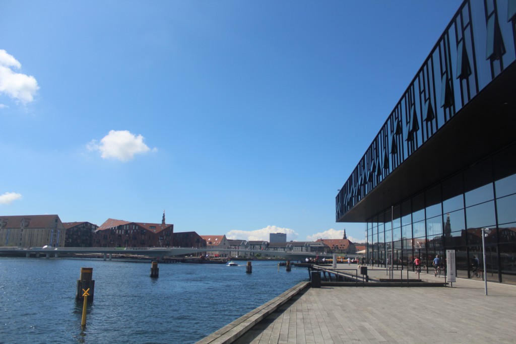 View to new walk- and bike bridge "Inderhavnsbroen" built 2011-16. At