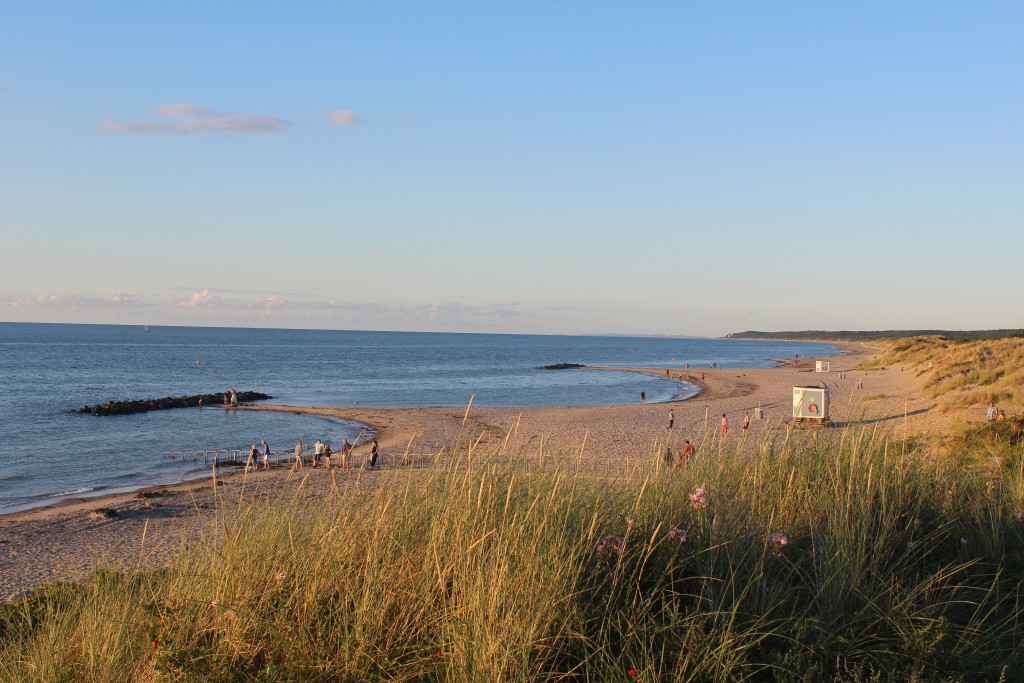 8.30 PM 2 august 2016 on Liseleje Beach at Kattegat Sea. Photo