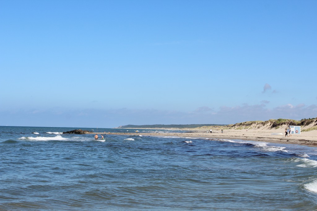Liseleje Beach at Kattegat Coast in North Sealand, Denmark. Phoot in direction east to Ti