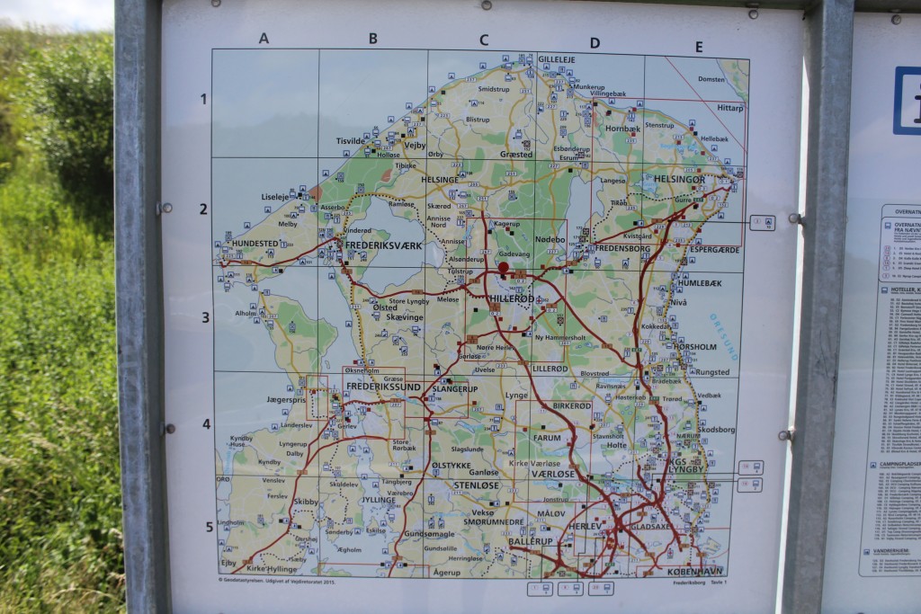 Kort over Nordsjælland