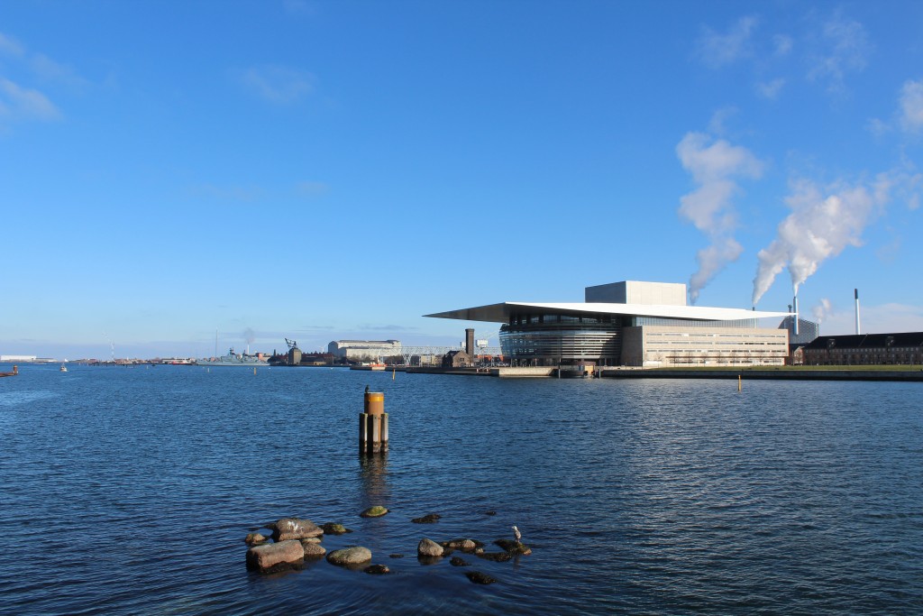 Copenhagen Inner Harbour. View to Copenhagen Opera built 2002-04. Photo in direction east 22. january 2018 by erik K Abragahsmen