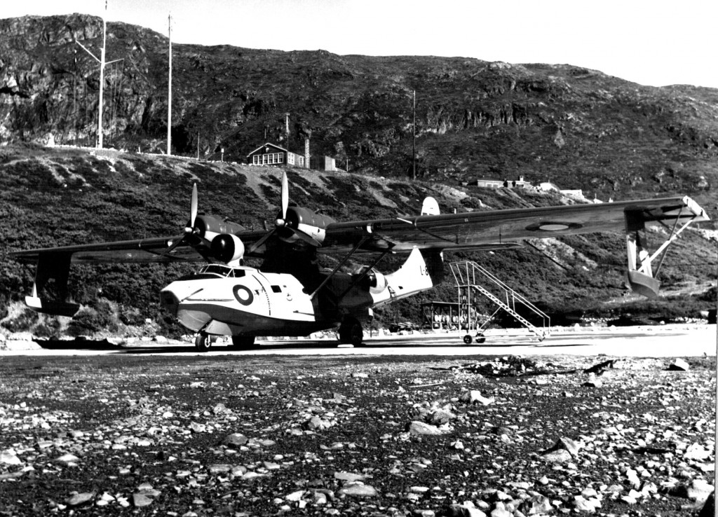 Catalina fly på flyrampen på Flåderstation Grønnedal. Foto 1961.