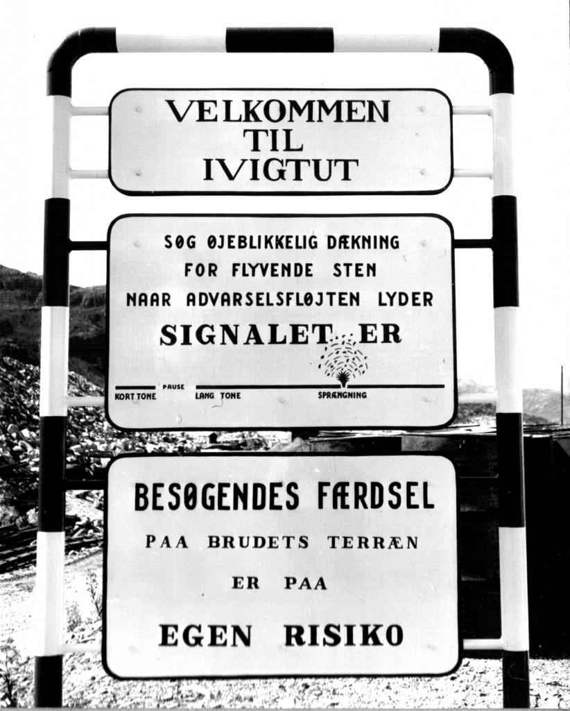Skit i Ivigtut. Signalsprængning. Foto 1961