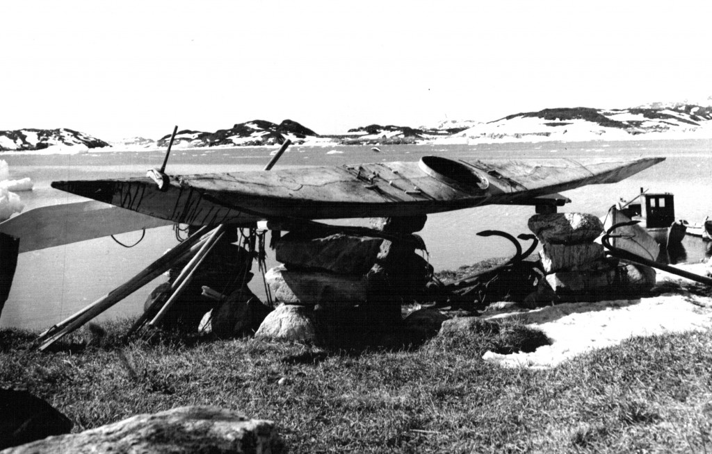 Grønlandsk Kajak. SArsuk. Foto Melvin Erik Pedersen 1961-62.