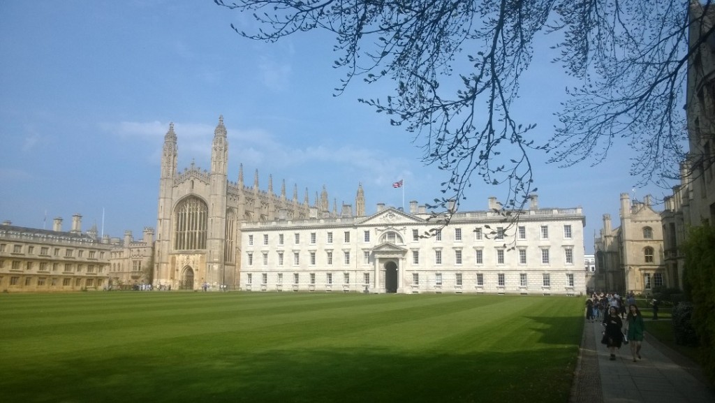 King´s College and Chapel. View to garden as neighbor River Cam. Photo (mobile) b21. april 2018 by Erik K Abrahamsen,