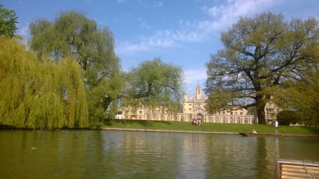 River Cam. View to College. Photo (mobile) 21. april 2018 by Erik k Abrahamse,